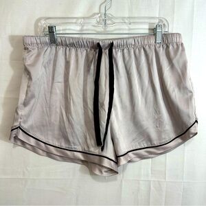 Stars Above Womens Silky Elastic Waist with Drawstring Pajama Shorts Large